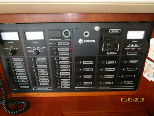Jeanneau-Sun Odyssey 54DS 2008-Dan Marco IV Oranjestad-Aruba-54 Jeanneau electrical panel-5922496