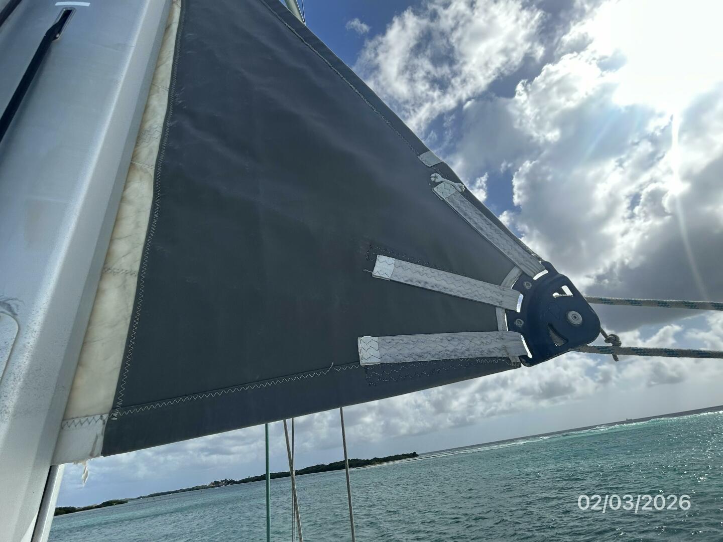 Jeanneau-Sun Odyssey 54DS 2008-Dan Marco IV Oranjestad-Aruba-54 Jeanneau Mainsail clew1-5922524 | Thumbnail
