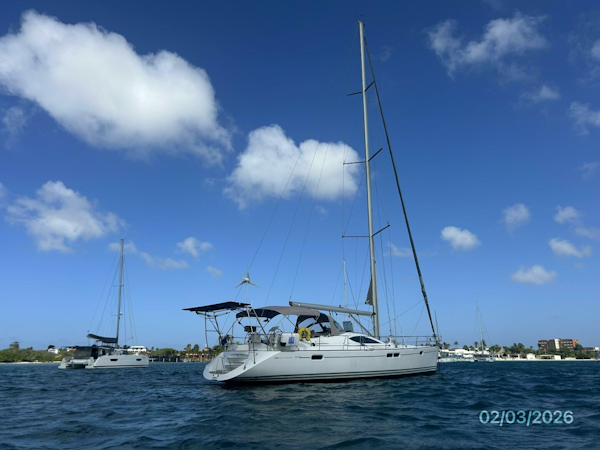 Jeanneau-Sun Odyssey 54DS 2008-Dan Marco IV Oranjestad-Aruba-54 Jeanneau starboard aft profile-5922911
