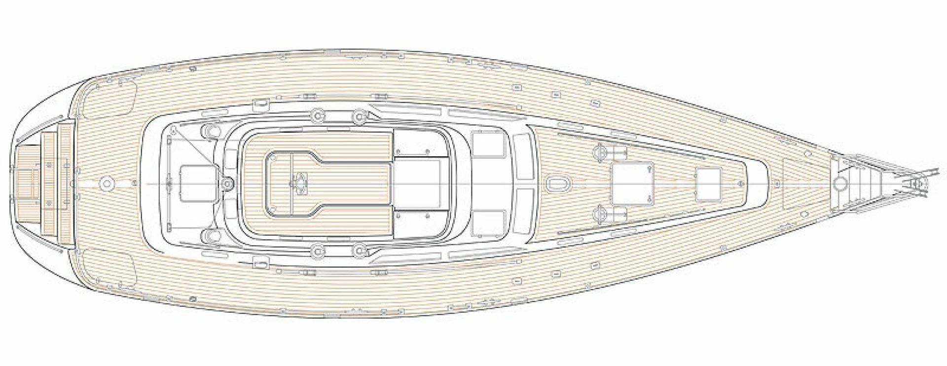 Hylas-46 1996-Hawke New Orleans-Louisiana-United States-1996 Hylas 46  Deck Layout-6001652 | Thumbnail
