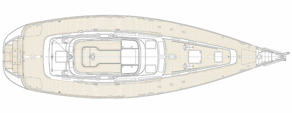 Hylas-46 1996-Hawke New Orleans-Louisiana-United States-1996 Hylas 46  Deck Layout-6001652