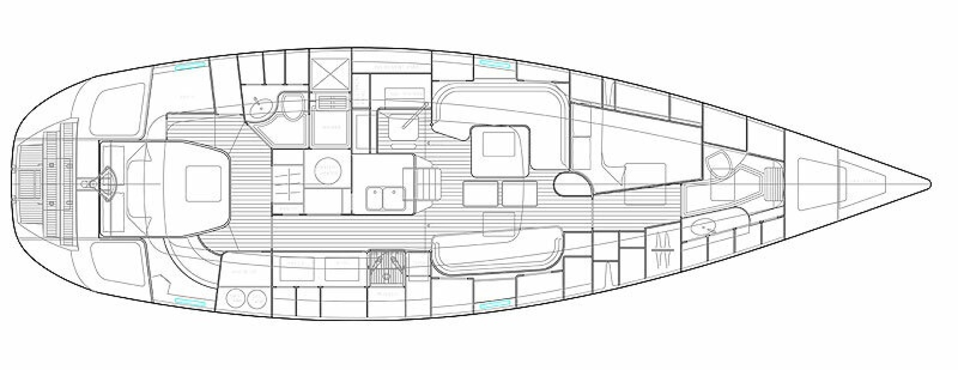 Hylas-46 1996-Hawke New Orleans-Louisiana-United States-1996 Hylas 46  Interior Layout-6001653 | Thumbnail