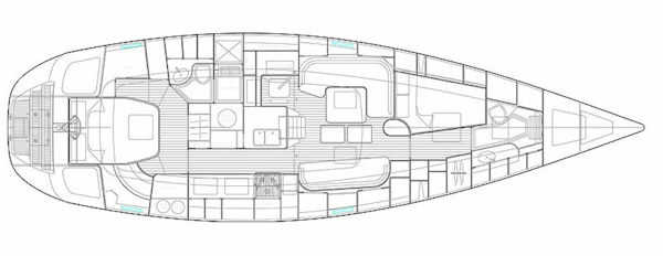 Hylas-46 1996-Hawke New Orleans-Louisiana-United States-1996 Hylas 46  Interior Layout-6001653