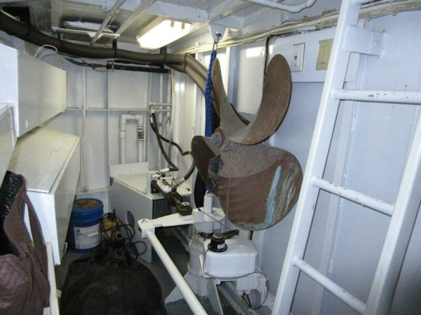 Burger-Flush Deck with Flybridge 1986-SHEPSL X Ft. Lauderdale-Florida-United States-Lazarette to Port -5935225