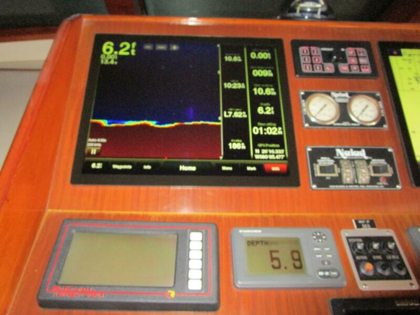 Burger-Flush Deck with Flybridge 1986-SHEPSL X Ft. Lauderdale-Florida-United States-Helm Detail -5935177 | Thumbnail