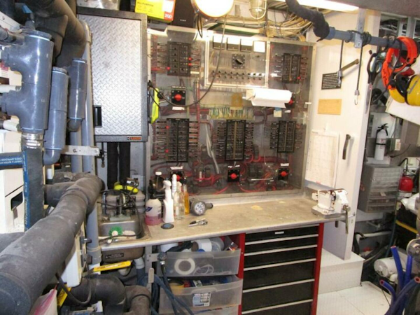 Burger-Flush Deck with Flybridge 1986-SHEPSL X Ft. Lauderdale-Florida-United States-Electrical Panel  -5935259