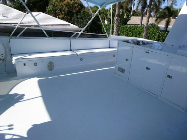 Burger-Flush Deck with Flybridge 1986-SHEPSL X Ft. Lauderdale-Florida-United States-Flybridge Seating to Stbd.  -5935236
