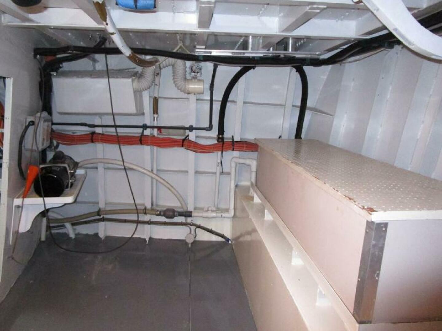 Burger-Flush Deck with Flybridge 1986-SHEPSL X Ft. Lauderdale-Florida-United States-New Lazarette to Stbd. -5935228 | Thumbnail