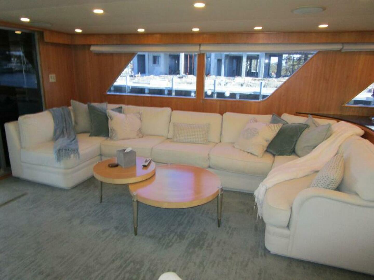 Burger-Flush Deck with Flybridge 1986-SHEPSL X Ft. Lauderdale-Florida-United States-Salon Sofa to Port -5935193 | Thumbnail