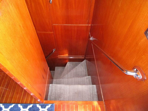Burger-Flush Deck with Flybridge 1986-SHEPSL X Ft. Lauderdale-Florida-United States-Pilothouse Steps to Crew Area -5935243