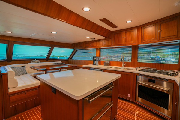 Marlow-Explorer 70E-CB 2025-ENTERPRISE Clearwater-Florida-United States-Galley Facing Starboard Forward-5944239
