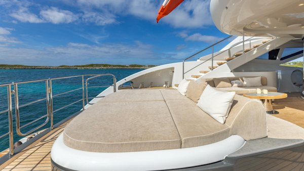 ISA-120 Sport 2017-BACK 9 AND A HALF Fort Lauderdale-Florida-United States-Main Deck Aft Sunpads Looking To Port -5995367
