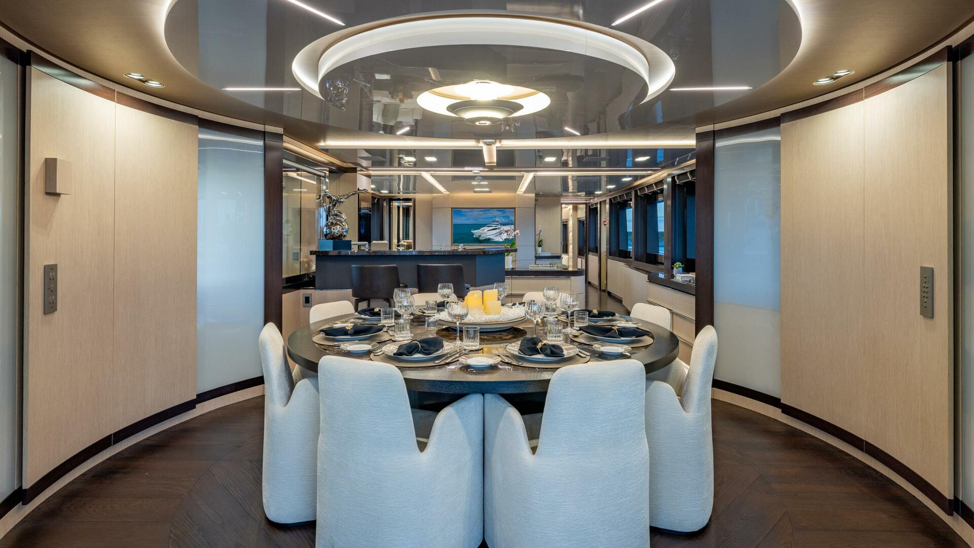 ISA-120 Sport 2017-BACK 9 AND A HALF Fort Lauderdale-Florida-United States-Main Dining Salon Looking Forward -5995372 | Thumbnail