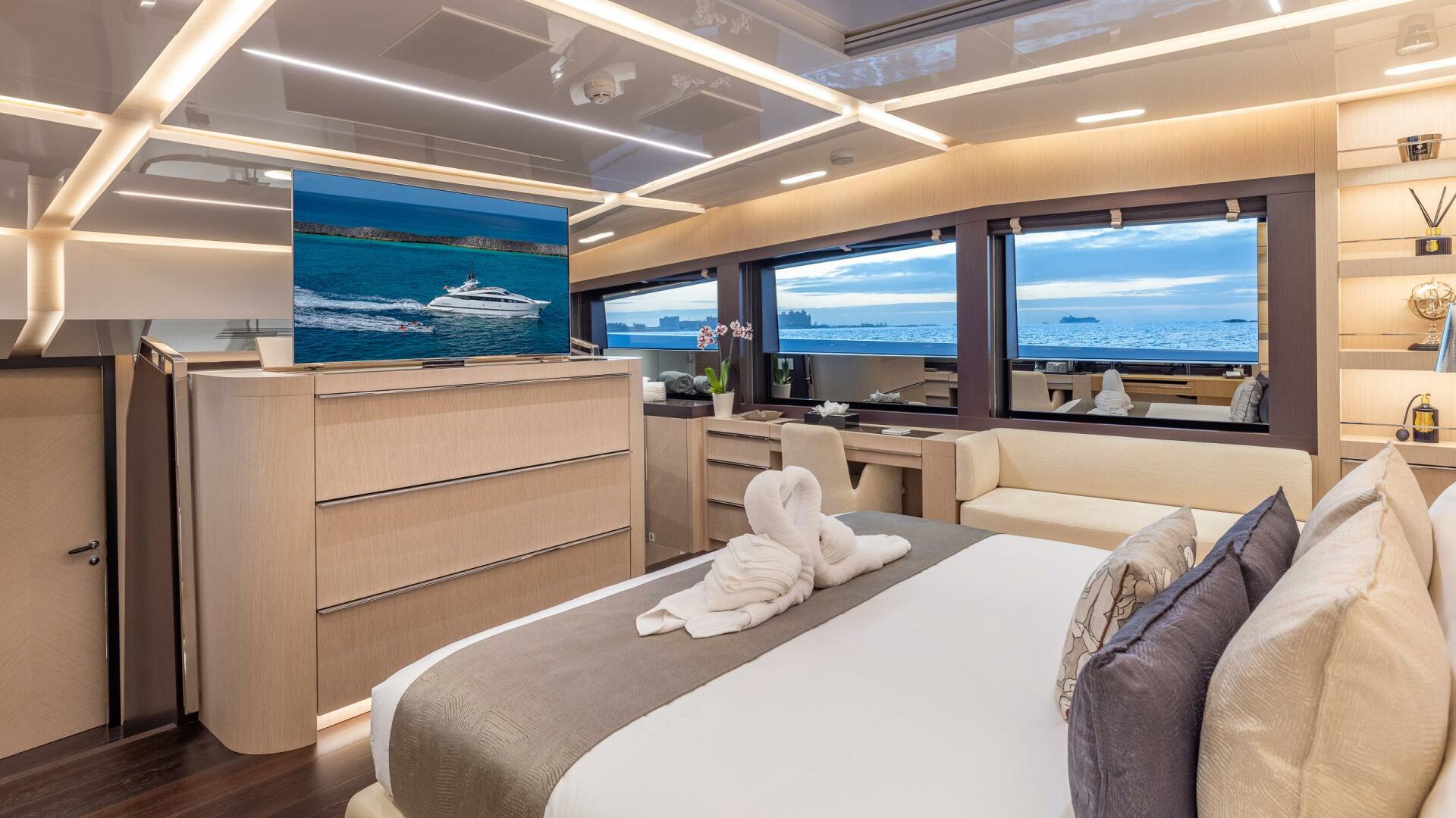 ISA-120 Sport 2017-BACK 9 AND A HALF Fort Lauderdale-Florida-United States-Master Stateroom Looking Forward To Starboard -5995379 | Thumbnail