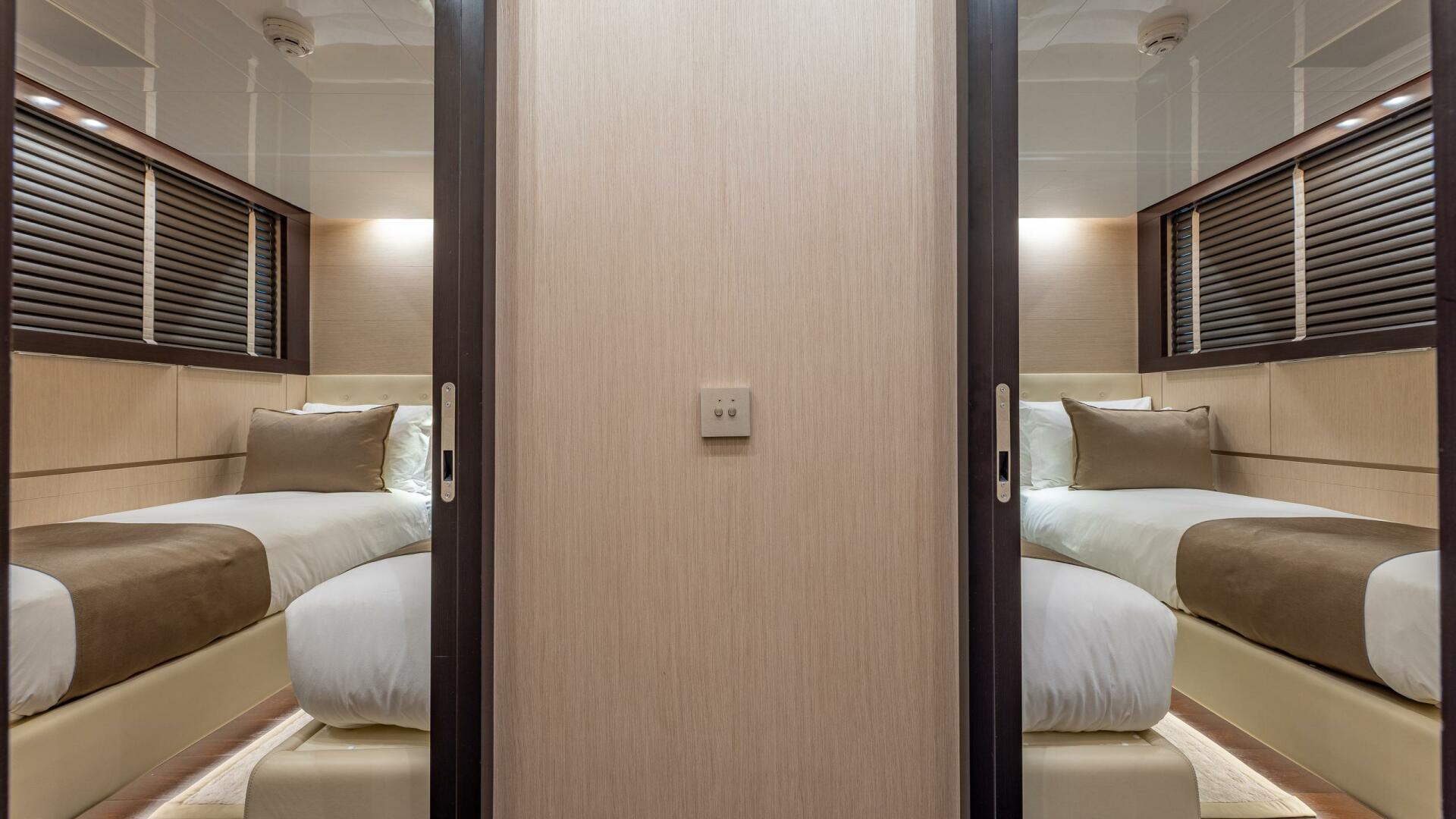 ISA-120 Sport 2017-BACK 9 AND A HALF Fort Lauderdale-Florida-United States-One Of Two Lower Deck Forward Twin Cabins Convertible To Queens-5995391 | Thumbnail