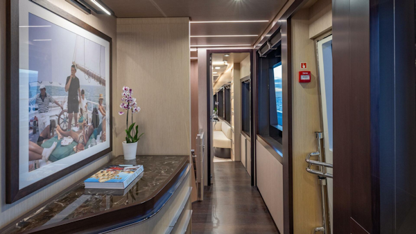 ISA-120 Sport 2017-BACK 9 AND A HALF Fort Lauderdale-Florida-United States-Guest Foyer Looking Forward To Master Stateroom -5995377
