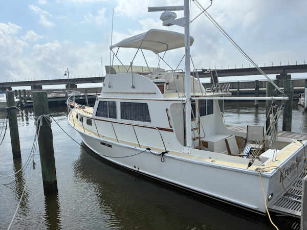 Duffy-35 Flybridge 1989-Kreweboat Bay St. Louis-Mississippi-United States-1989 Duffy 35 Flybridge  Portside-6009556