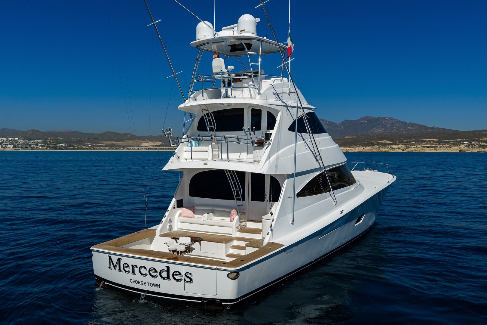 Viking-80 Skybridge 2023-MERCEDES Cabo San Lucas-Mexico-Viking 80 MERCEDES  Starboard Aft Profile -6008729 | Thumbnail