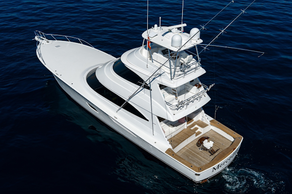 Viking-80 Skybridge 2023-MERCEDES Cabo San Lucas-Mexico-Viking 80 MERCEDES  Port Aft Aerial Profile-6008730