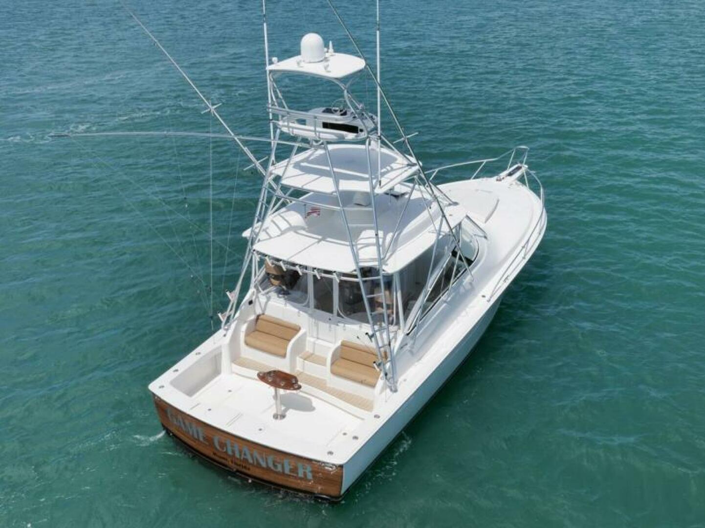 Viking-42 Open 2015-GAMECHANGER Jupiter-Florida-United States-Viking 42 GAMECHANGER  Aft Aerial Profile-6019462 | Thumbnail