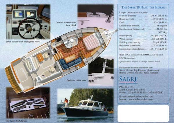 Sabre-38 Hardtop Express 2007-Cora Aransas Pass-Texas-United States-Layout-6042389
