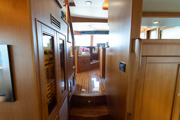 Marlow-Explorer 58E 2016-BUOYANT FORCE Vero Beach-Florida-United States-STAIRS TO PILOTHOUSE-6060740
