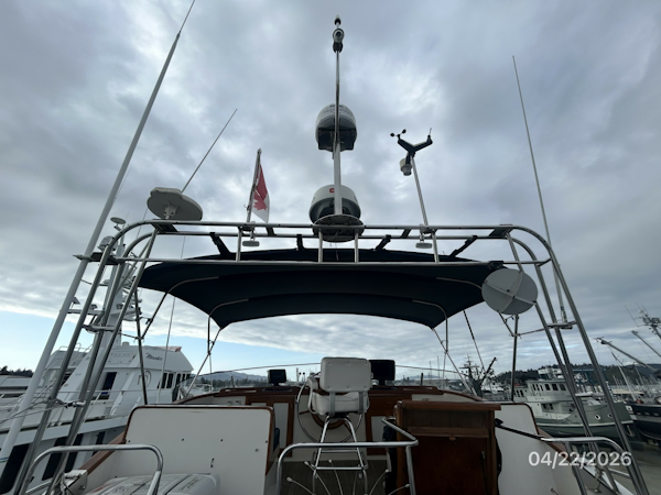 DeFever-Raised Pilothouse 1984-Traveller Anacortes-Washington-United States-49 DeFever Radar arch-6062136