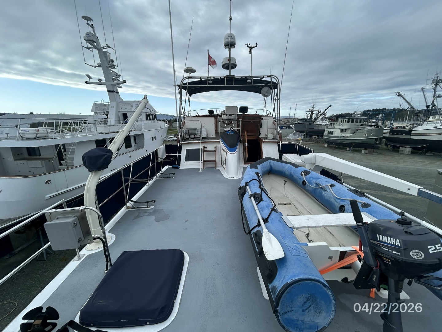 DeFever-Raised Pilothouse 1984-Traveller Anacortes-Washington-United States-49 DeFever boat deck forward-6061906 | Thumbnail