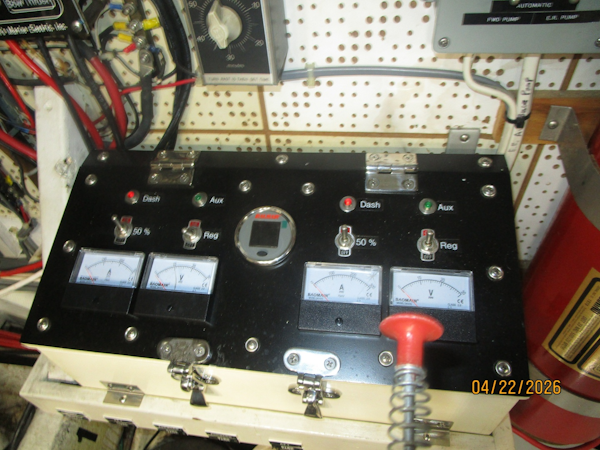 DeFever-Raised Pilothouse 1984-Traveller Anacortes-Washington-United States-49 DeFever engine room electrical panel-6061924