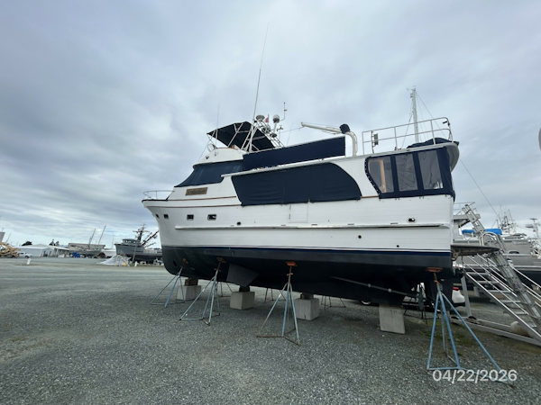 DeFever-Raised Pilothouse 1984-Traveller Anacortes-Washington-United States-49 DeFever hauled out port aft profile-6062116