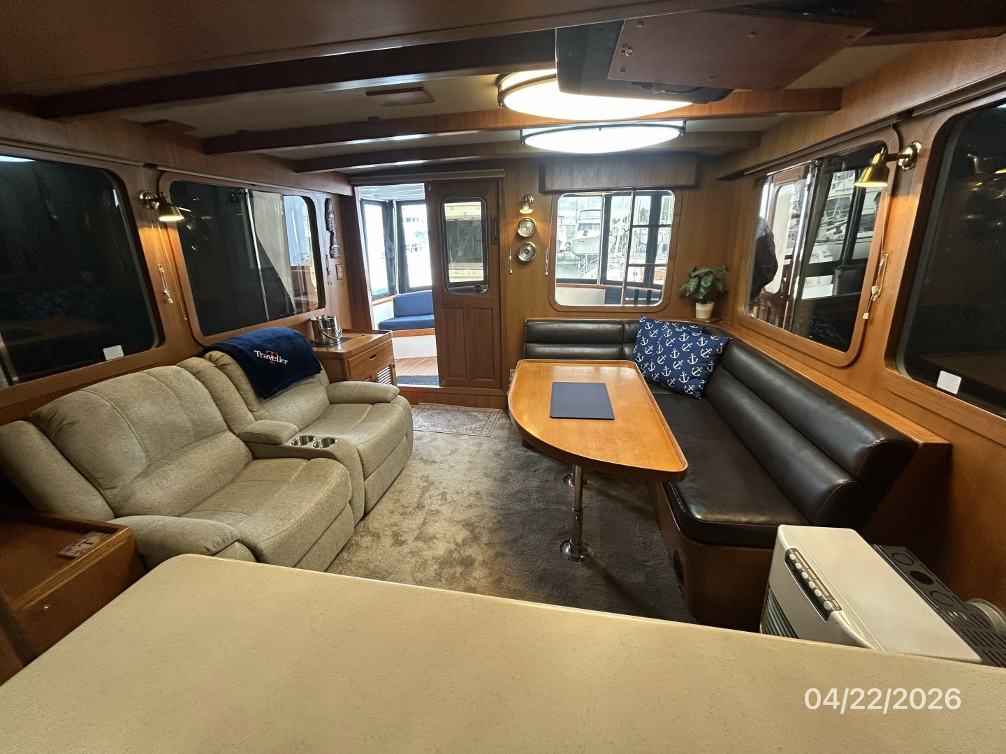 DeFever-Raised Pilothouse 1984-Traveller Anacortes-Washington-United States-49 DeFever salon aft-6062137 | Thumbnail