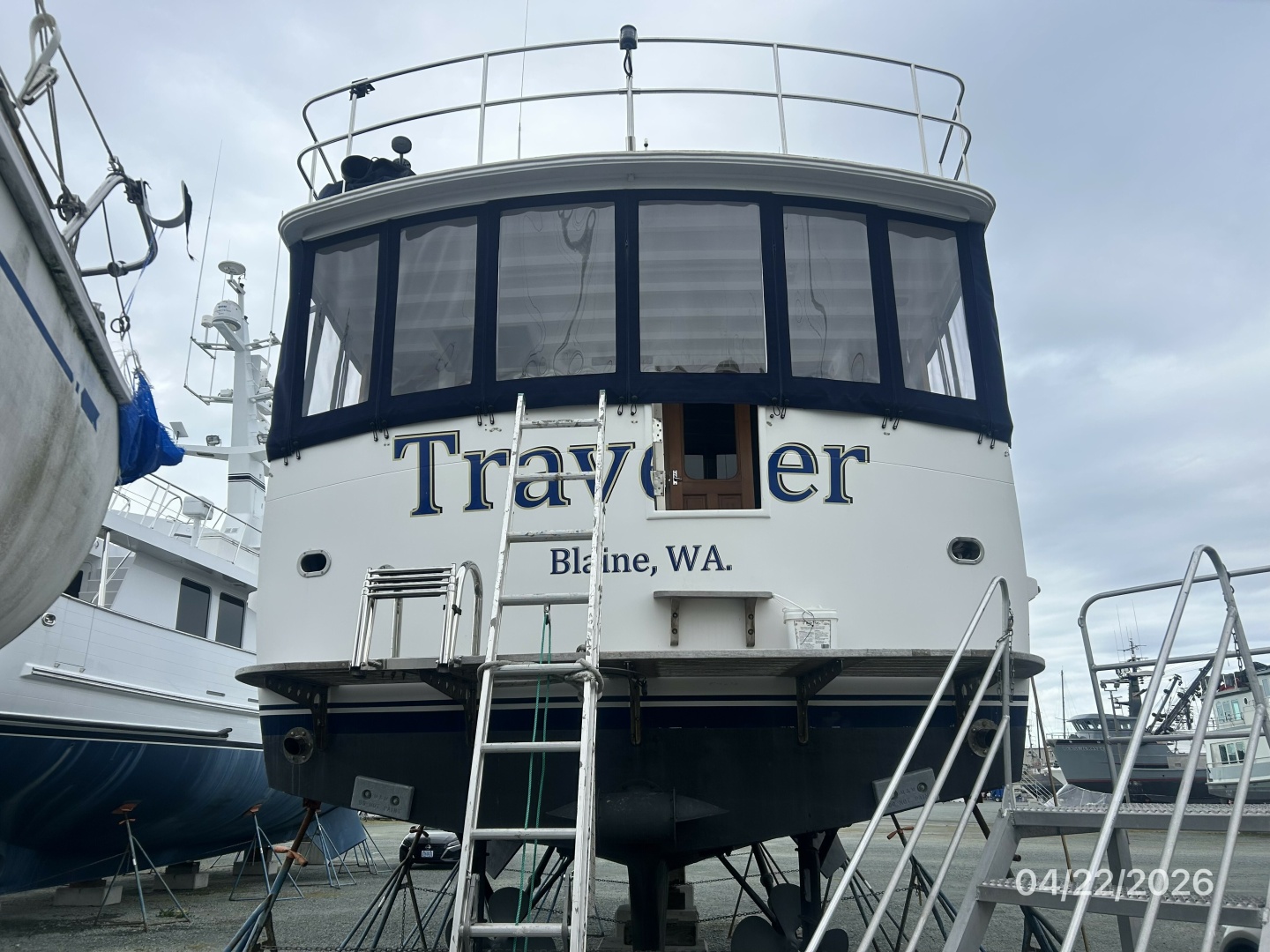 DeFever-Raised Pilothouse 1984-Traveller Anacortes-Washington-United States-49 DeFever hauled out aft profile-6061896 | Thumbnail