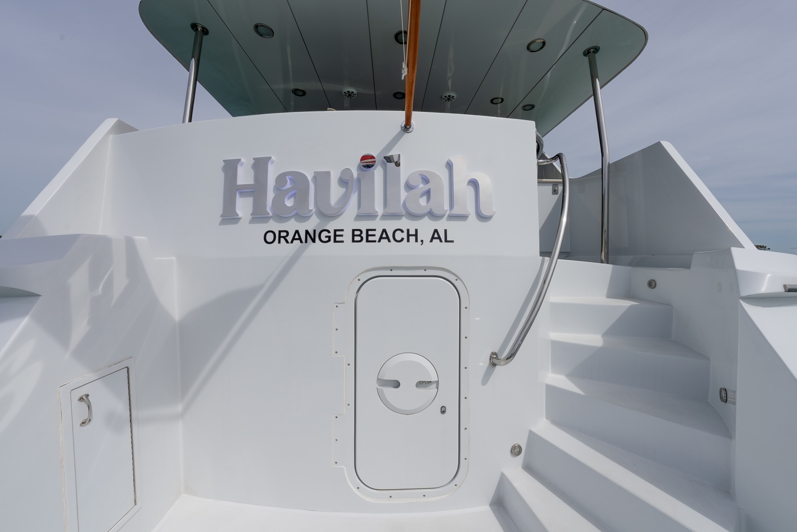 Hatteras-Sport Deck 2004-HAVILAH Orange Beach-Alabama-United States-Swim Platform / Transom-6066891 | Thumbnail