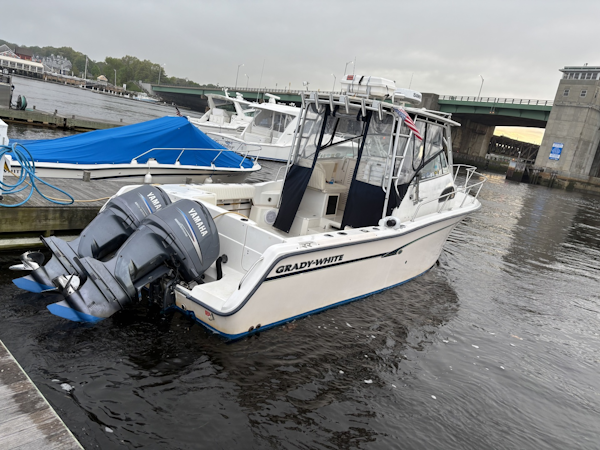 Grady-White-Marlin 1999-The Dog House Newburyport-Massachusetts-United States-Dockside Transom View-6067404