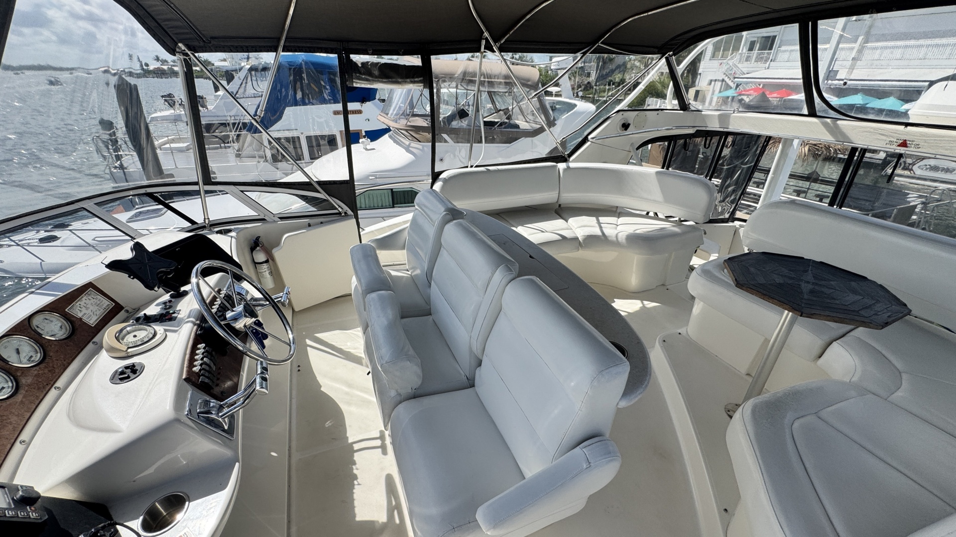 Silverton-43 Motor Yacht 2003-Turn the Paige Fort Myers Beach-Florida-United States-Flybridge Looking Starboard Aft-6179447 | Thumbnail