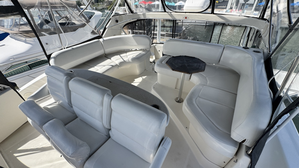 Silverton-43 Motor Yacht 2003-Turn the Paige Fort Myers Beach-Florida-United States-Flybridge Lounge Seating-6179456