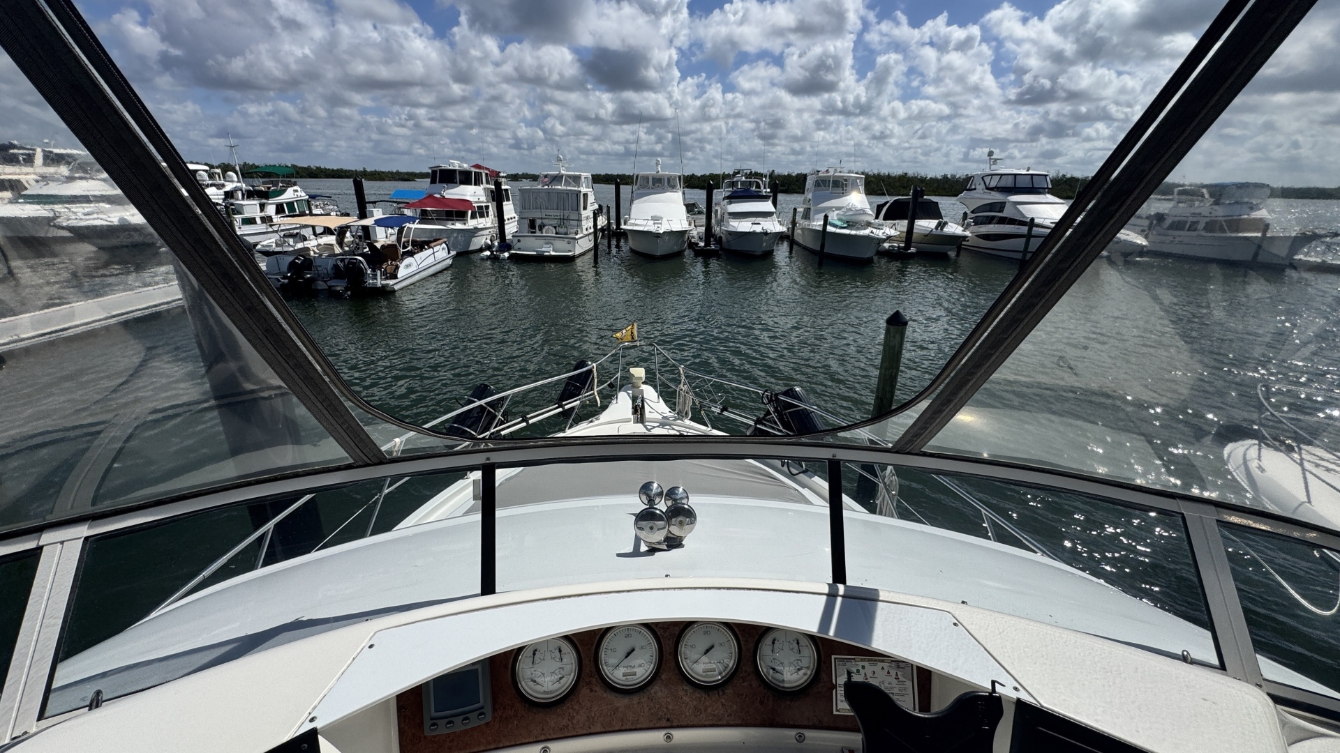 Silverton-43 Motor Yacht 2003-Turn the Paige Fort Myers Beach-Florida-United States-Flybridge Looking Forward-6179455 | Thumbnail
