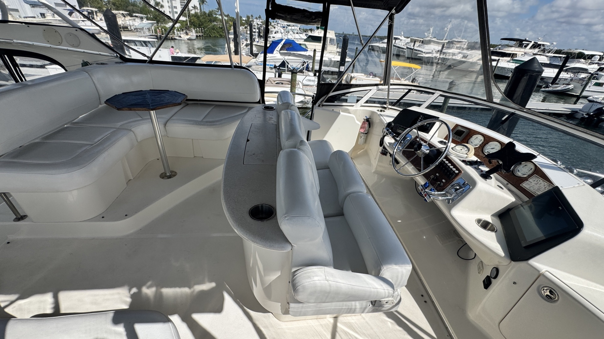 Silverton-43 Motor Yacht 2003-Turn the Paige Fort Myers Beach-Florida-United States-Flybridge Looking Port-6179443 | Thumbnail