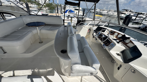 Silverton-43 Motor Yacht 2003-Turn the Paige Fort Myers Beach-Florida-United States-Flybridge Looking Port-6179443