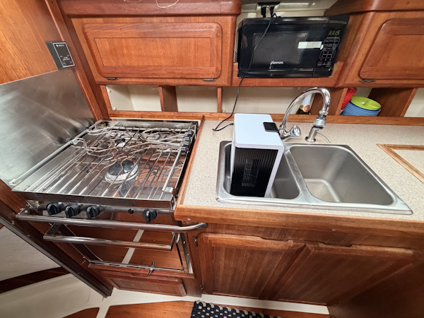 Hunter-37.5 1990-Final Frontier Seattle-Washington-United States-Galley sink and propane stove/oven-6078675