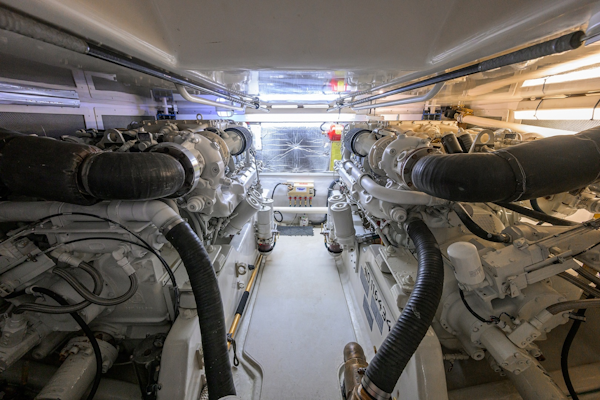Cabo-48 Flybridge 2003-Bad Boyz Pompano Beach-Florida-United States-Cabo 48  Bad Boyz  Engine Room-6081733