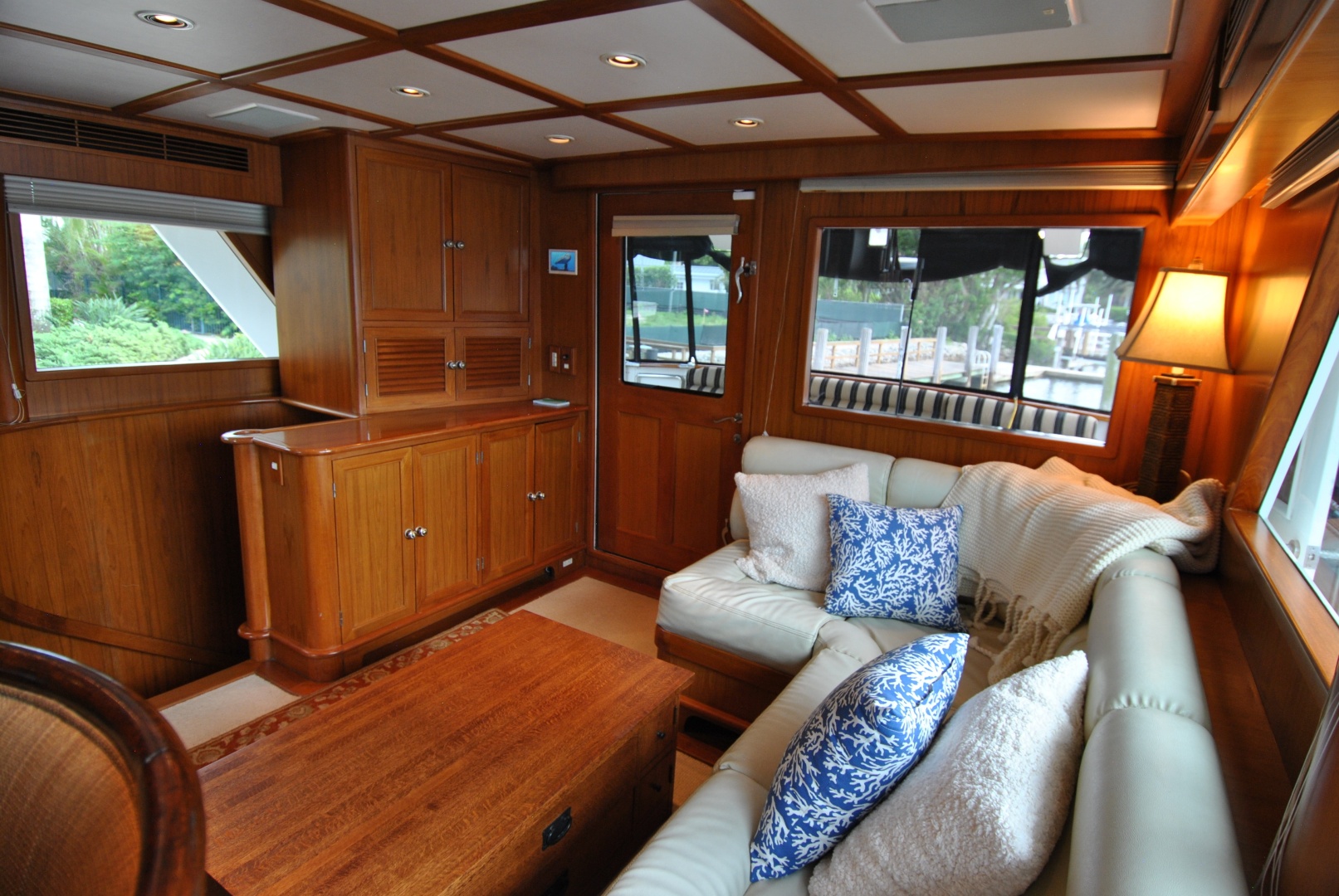 Grand Alaskan-Raised Pilothouse 2002-WANDERER Naples-Florida-United States-Salon Looking Aft-6109712 | Thumbnail