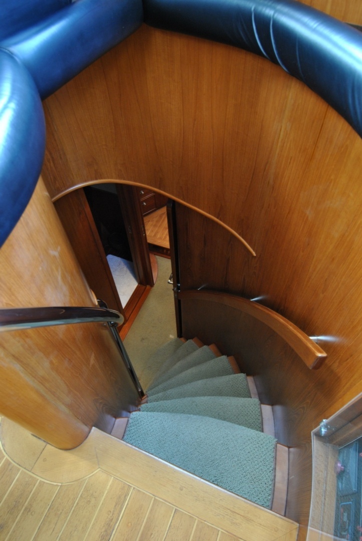 Grand Alaskan-Raised Pilothouse 2002-WANDERER Naples-Florida-United States-Companionway Stairs to Guest Staterooms-6109752 | Thumbnail