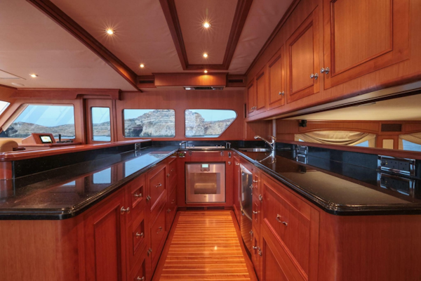 Marlow-Explorer 72E-CB 2010-FIDDLERS DREAM Malta-Galley Looking Starboard-6086171