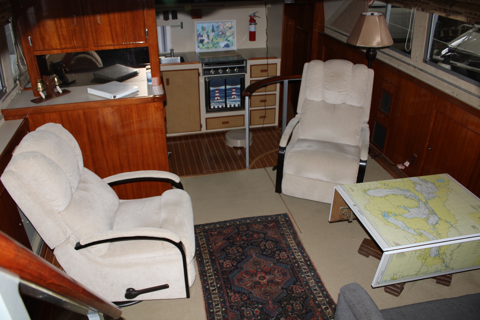 Bertram-Motor Yacht 1983-Rosalee Scottsboro-Alabama-United States-42 ft Bertram  Salon looking forward-6163822 | Thumbnail
