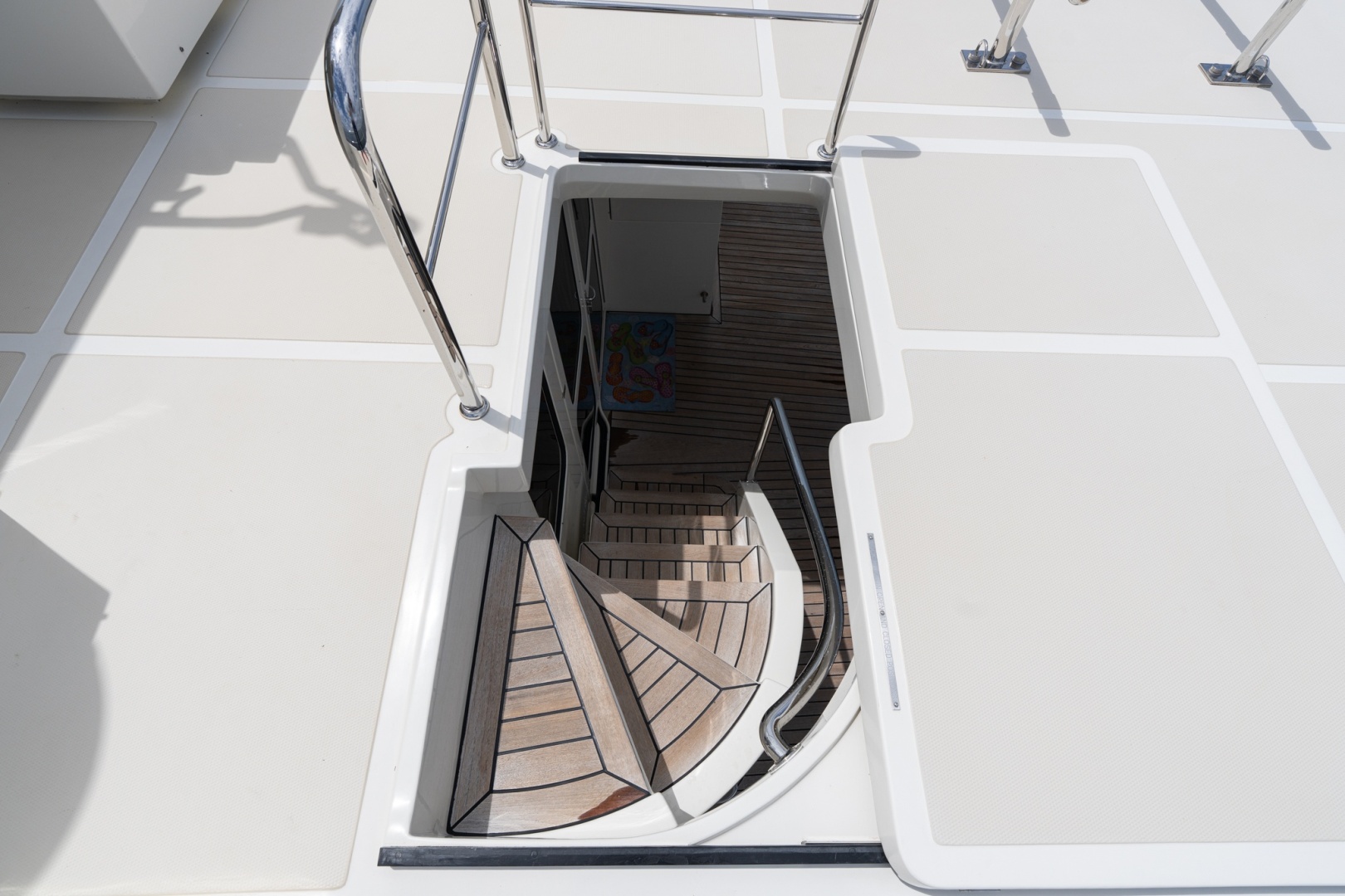 Marlow-Explorer 62E 2022-ANOTHER BUBBLE Punta Gorda-Florida-United States-Upper Aft Deck Stairs to Cockpit-6110806 | Thumbnail