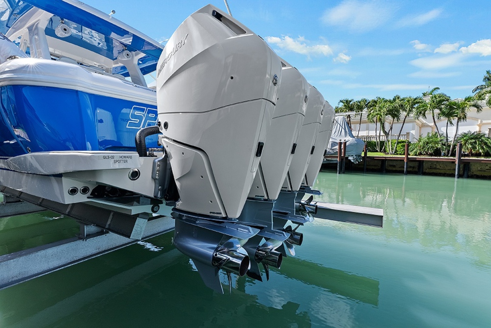 Intrepid-427 Nomad FE 2022-SPONTANEOUS Marco Island-Florida-United States-Engines while boat is on lift-6135725 | Thumbnail