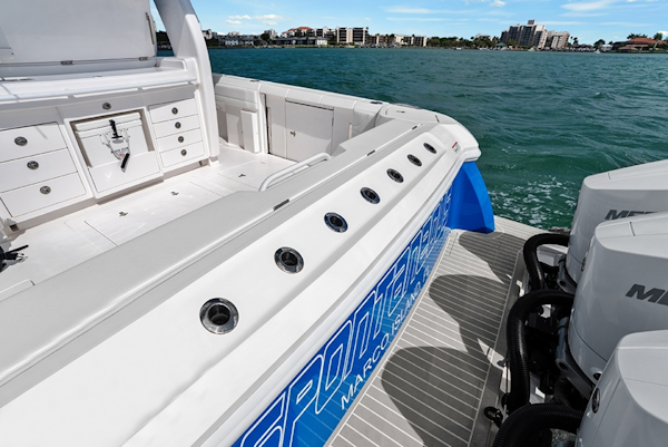Intrepid-427 Nomad FE 2022-SPONTANEOUS Marco Island-Florida-United States-Transom with rod holders-6135676