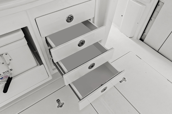 Intrepid-427 Nomad FE 2022-SPONTANEOUS Marco Island-Florida-United States-Drawers on aft stbd summer kitchen-6135683