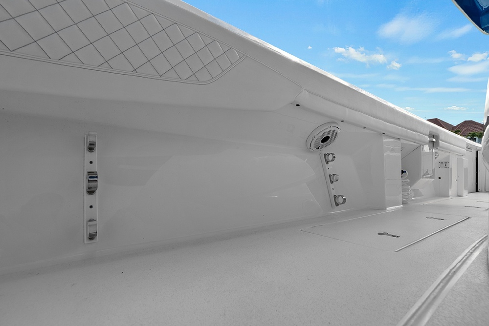 Intrepid-427 Nomad FE 2022-SPONTANEOUS Marco Island-Florida-United States-Rod racks under stbd gunwales-6135688 | Thumbnail